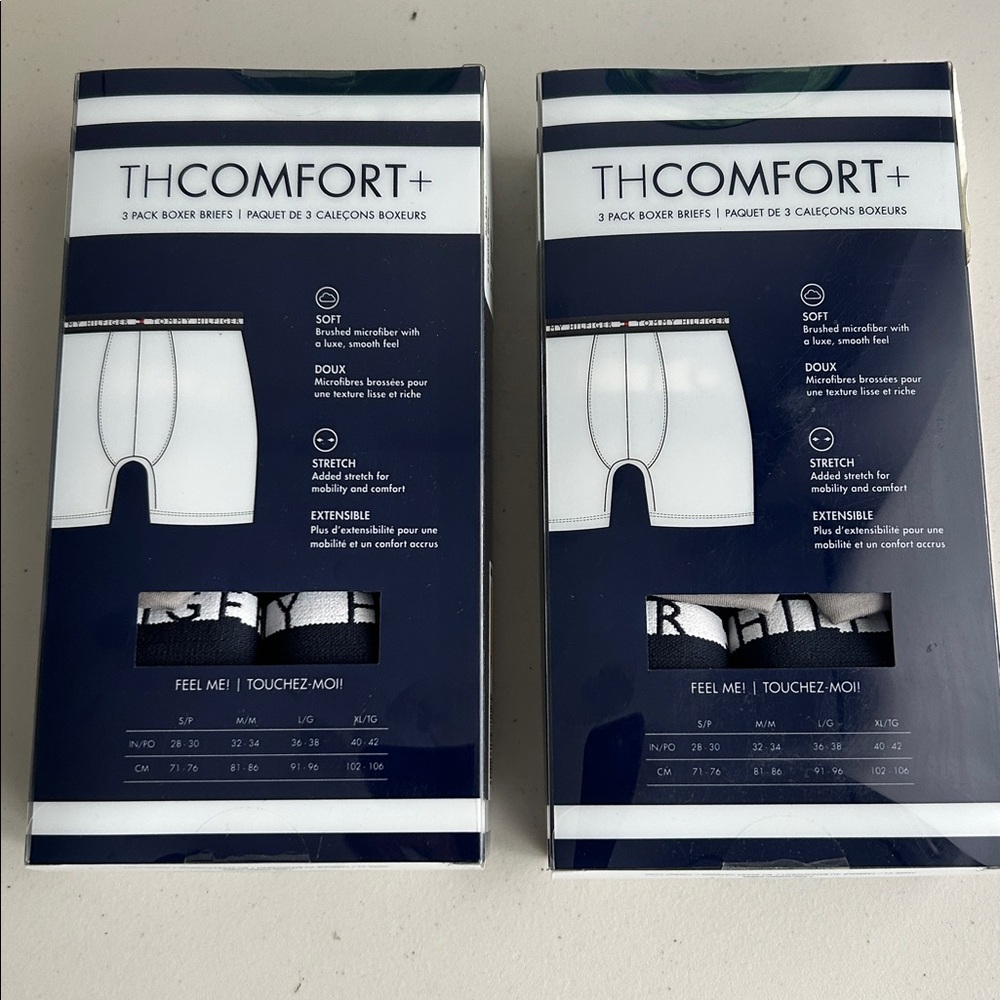 2 - Tommy Hilfiger THComfort Plus 3-Pack Men's Boxer Briefs Medium - Picture 2 of 5